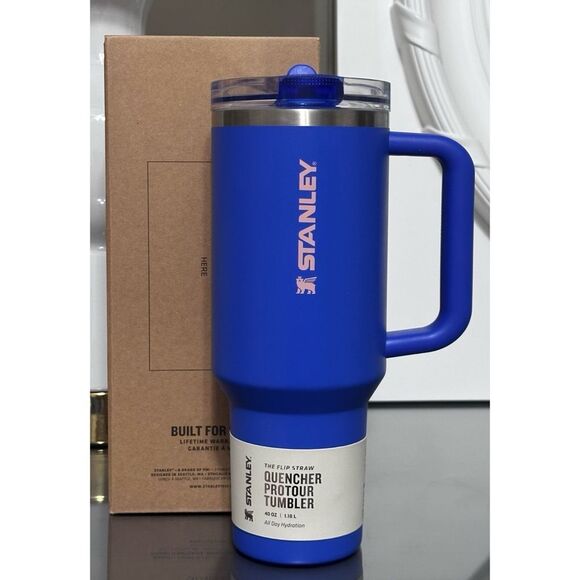 STANLEY QUENCHER PROTOUR FLIP STRAW TUMBLER, 40OZ- ROYAL BLUE - Picture 1 of 5